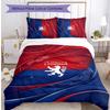 Lyon FC Printed 3PCS Bedding Set Breathable Duvet Cover with Pillowcases Decorative Bed Linen for Bedroom Home