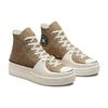 Converse Chuck Taylor All Star Retro Easy-to-Wear High Top Canvas Shoes Unisex Brown and White