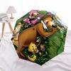 Yogi Bear Show Fashionable Automatic Opening/Closing Folding Umbrella. Portable and Foldable, Ideal for Gift, Travel, and Daily Use.