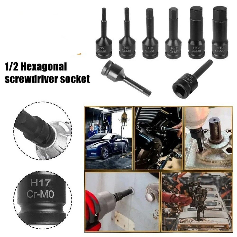 10 шт. Метрический размер Шестигранный трещоточный торцевой ключ Метрический Гайковерт Ударный гайковерт Инструмент