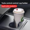 For Tesla Model 3/Y Storage Box Round Water Cup Holder Non-toxic Tasteless Center Cover Console Accessories Compatible 2024