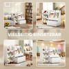 Toy Shelf, Children's Room Shelf with 6 Bins, Book Storage, Rolling Box, 100 x 30 x 80 cm, MDF, Steel, White