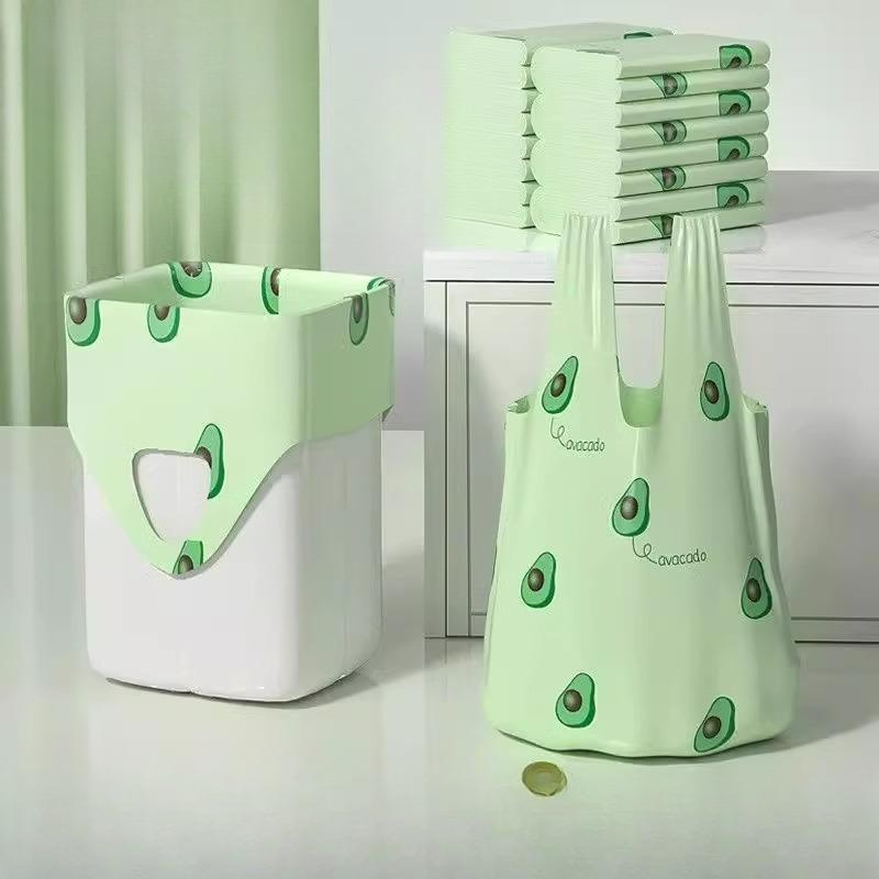 Утолщенные полынные пакеты для мусора, устойчивые к комарам и запахам, ароматизированные пластиковые пакеты, пищевые пакеты с ручками