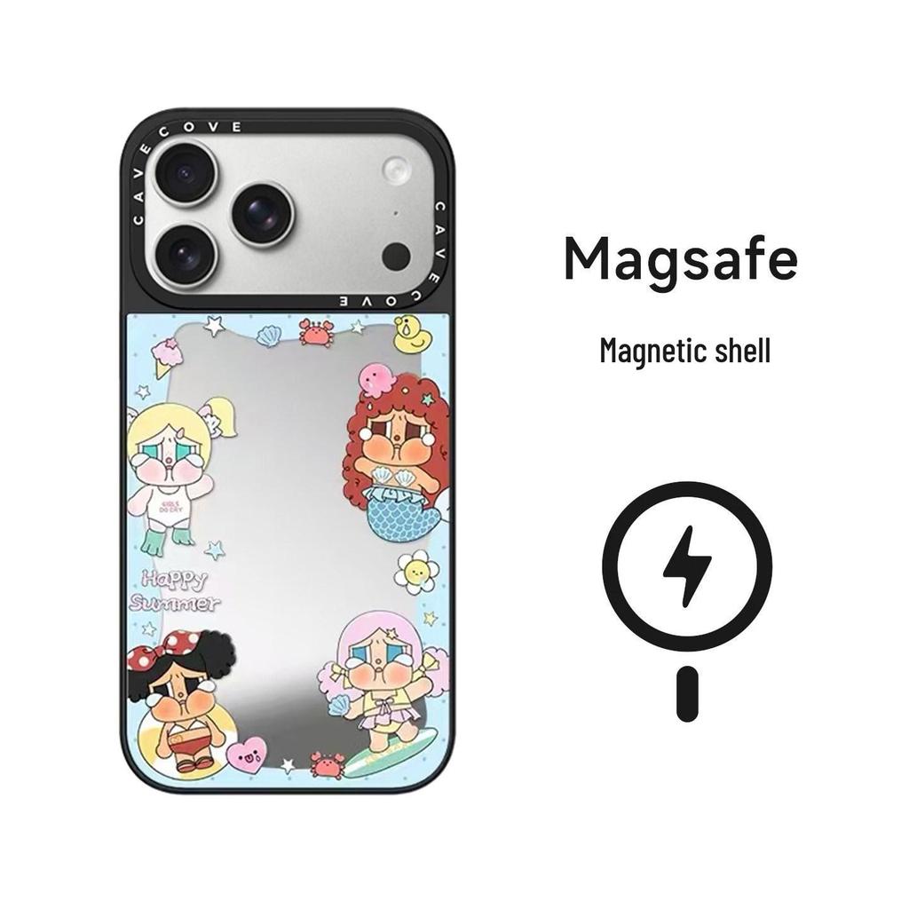 Зеркальный плачущий кукла чехол для телефона с поддержкой MagSafe для iPhone 17 Pro Max/16 Niche/14