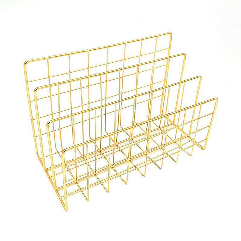 Ins Minimalist Iron Desktop Storage Rack Organizer Table Organizer Rack Document Book Rack Desk Multi Functional Storage Rack