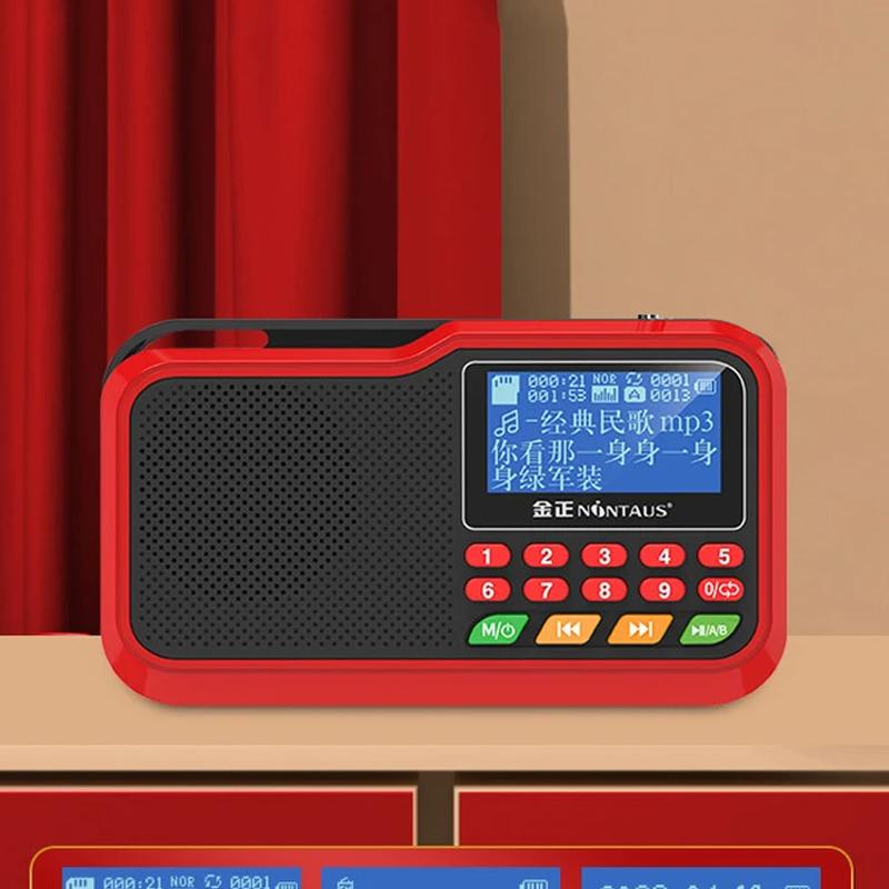 Портативный FM-радио, мини-радиоприемник, Bluetooth-динамик, музыкальный плеер с ЖК-дисплеем, поддержка громкой связи TFCard/USB/гарнитура