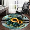 1pc Office Carpet Chair Mats Sunflower Bouquet with Butterflies Perfect for Decorating Office Chairs, Living Rooms, Or Bedrooms