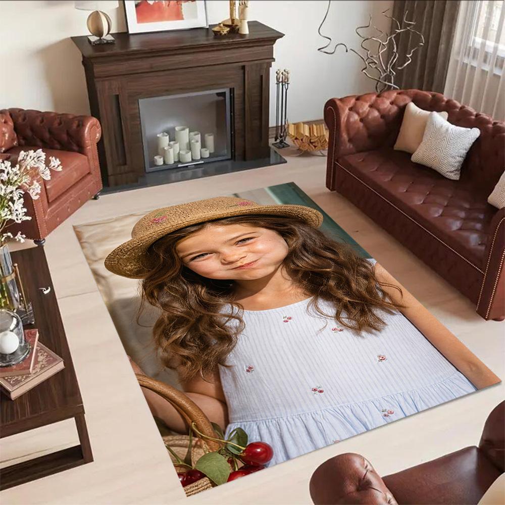 Customize Picture Customize picture Area Rug Perfect for Playrooms Foyer Study room Bedrooms Anti-slip Rug Anime Office Decor Best for Christmas