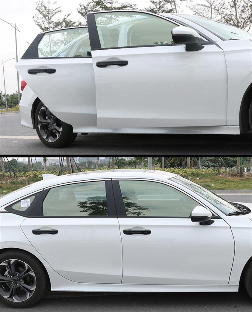 4xHigh Quality Gloss Black Smart Door Handle Cover Trim For Honda Civic 11th 202