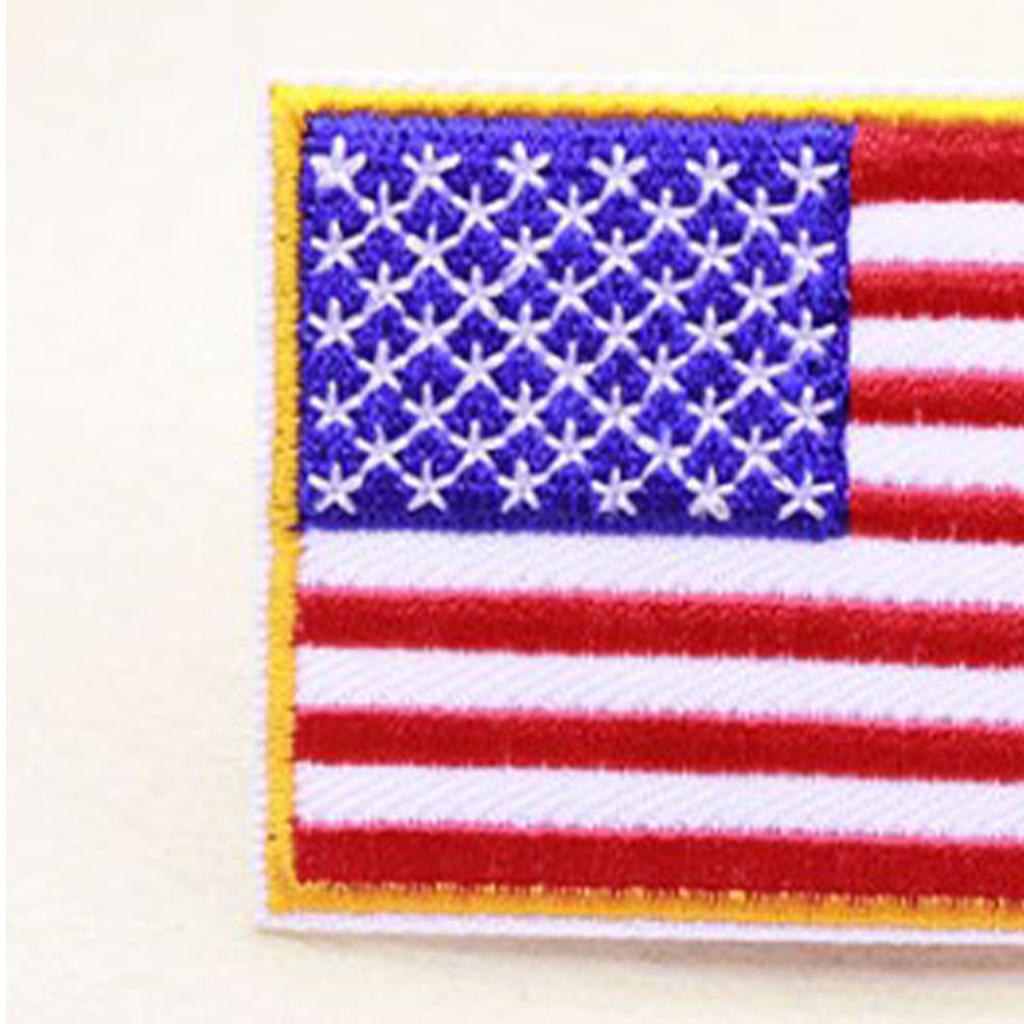 Embroidered Patches American Flag Iron On Patches for Jackets Shirts Hats Pants Decoration