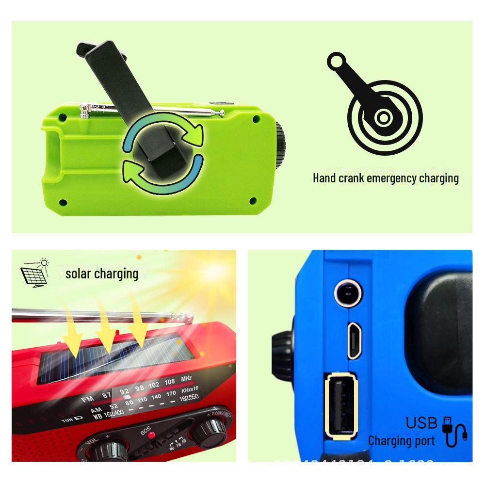 Аварийное зарядное устройство для телефона на солнечной батарее и спасательная радиостанция на открытом воздухе