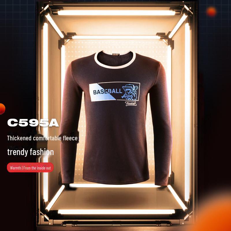 Мужское утолщенное флисовое термобелье - облегающий крой для защиты от холода осенью и зимой