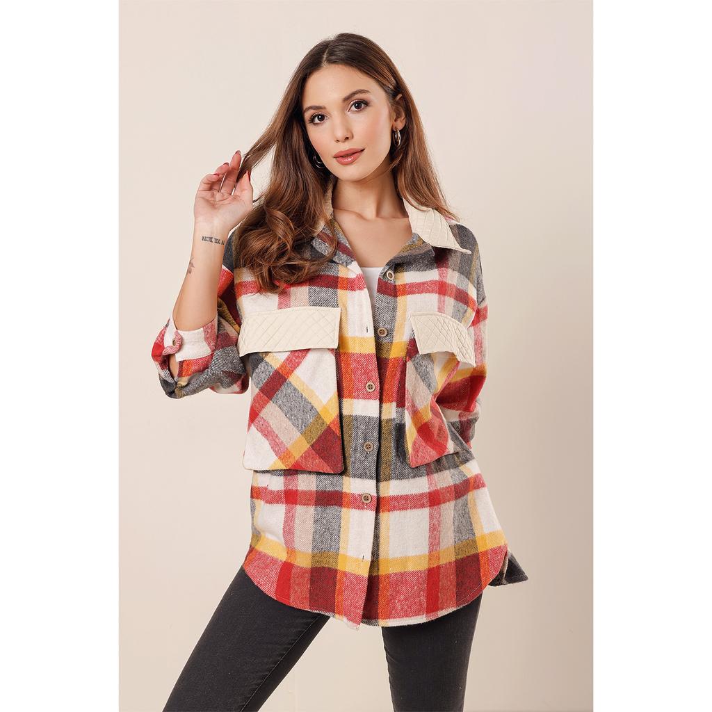 Рубашка оверсайз Lumberjack с карманом для сумки и украшением