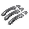 For Volkswagen VW T5 T6 Transporter Caravelle Caddy Van GLoss Black/Carbon Fiber Car Door Handle Cover Trim