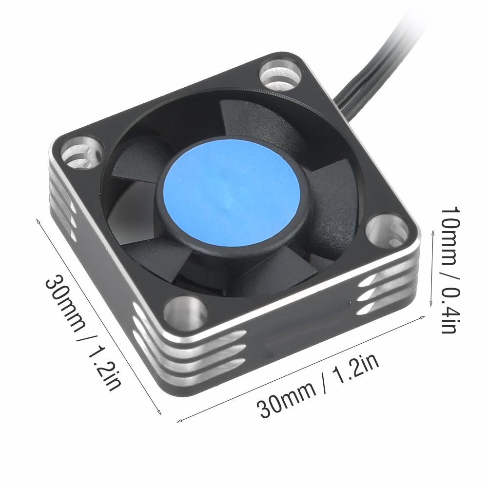 Metal 504 Motor ESC Cooling Fan Heat Sink RC Car Accessory Upgrade Parts (Orange Black)