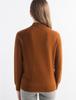 Women's Slimming Wool Long-Sleeve Half-High Neck Top - Solid Color, Versatile Basic