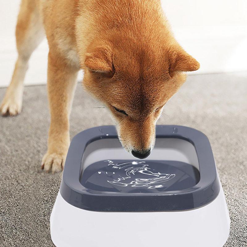 Миска для домашних животных, противобрызгивая, плавающая, не мокрая, кормушка для собак, 1 л, нескользящая, изогнутая, для собак, автомобильная, товары для животных