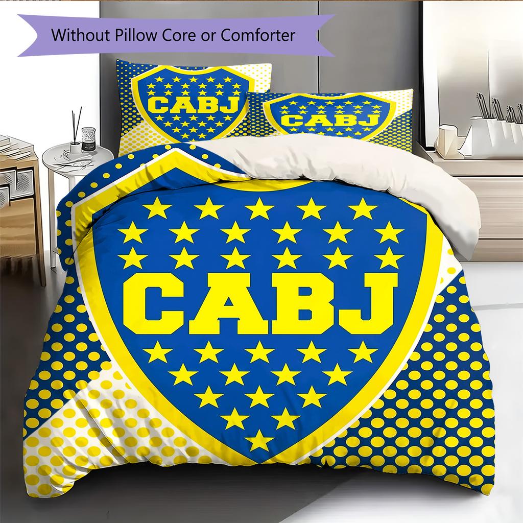 Boca Juniors Pattern Bedding Quilt Set Home Decoration Gift (1 * duvet cover + 2 * pillowcase without core)