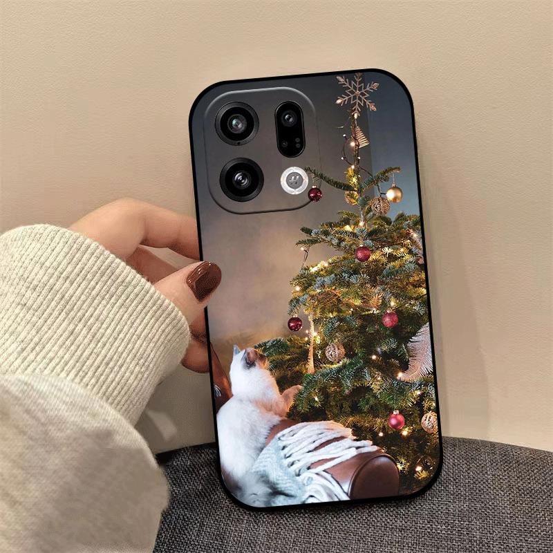 Рождественский чехол для телефона для OPPO Find X9 Pro FindX9 X8 Ultra X8s X8Pro X8s + Plus Ударопрочный Защитный Мягкий Силикон ТПУ Чехол Coque