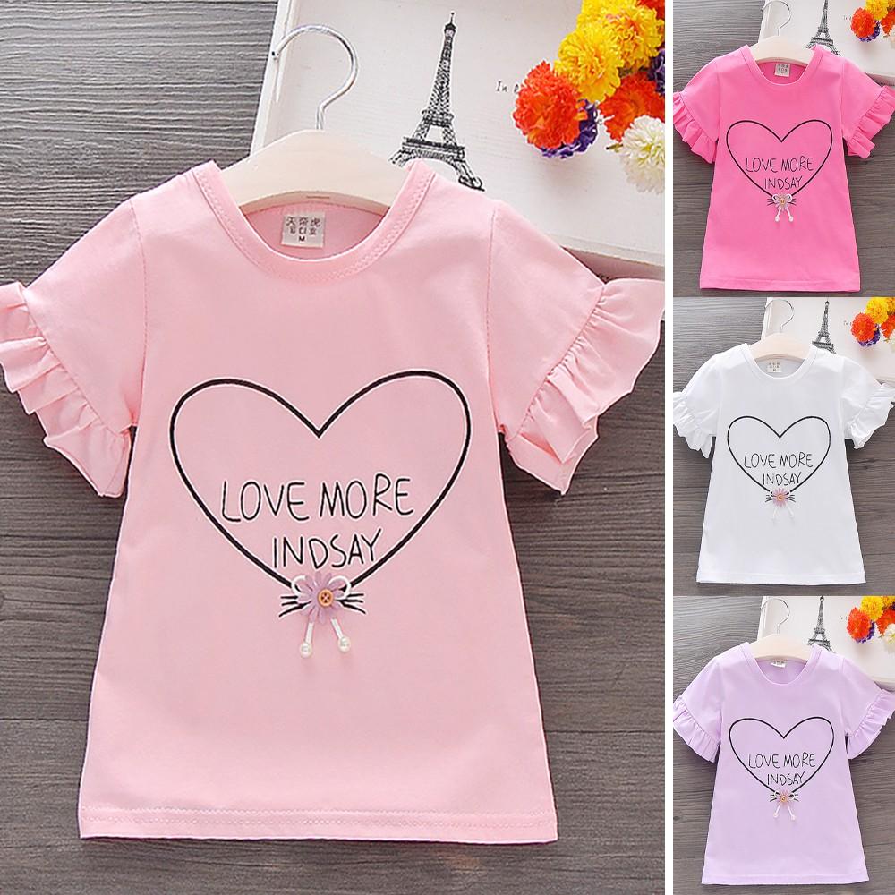Футболка с сердцем для девочки