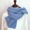 Women's Autumn Winter Korean Style Versatile Couple Student Knitted Scarf Men's Winter Warm Solid Color Twist Popular Neck Warmer