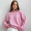 Pink Pullover Sweater Women's Casual Long Sleeve Autumn Winter Fashion O-neck Soft Basic Simple Soft Knitting Sweaters Tops