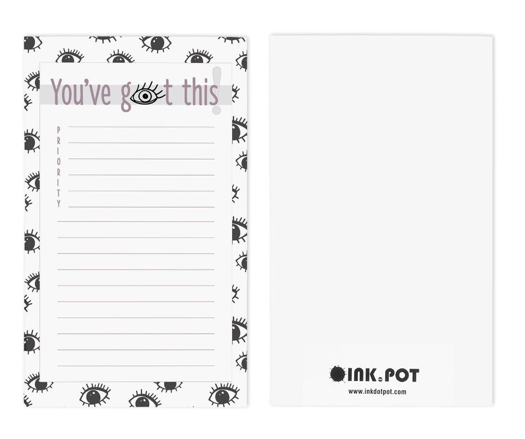 Inkdotpot Блокнот для ежедневника со списком блокнотов Блокнот для заметок, отрывной блокнот со списком дел без даты — 4,5 x 7,5 дюймов (50 листов) организатор