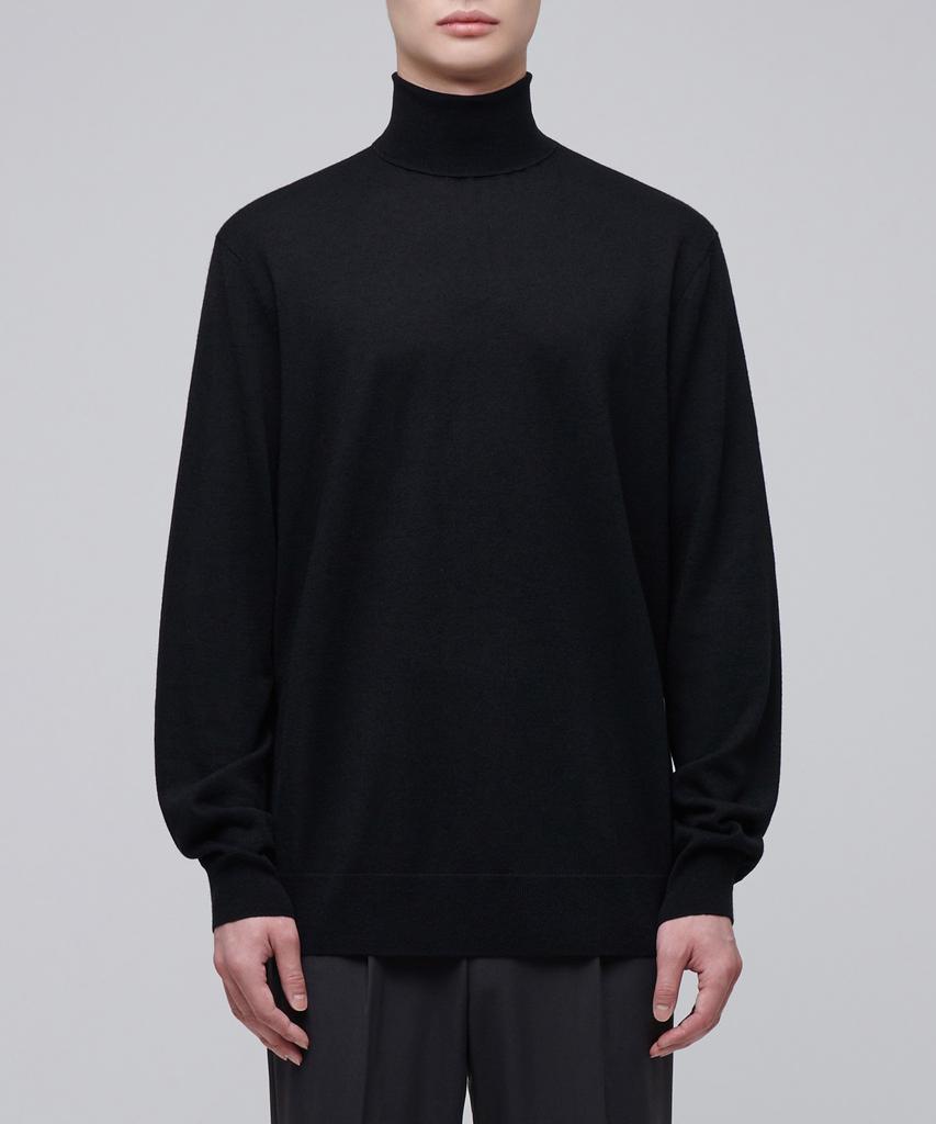 MUSINSA STANDARD Merino Wool Blend High Gauge Turtleneck Knit [Black]