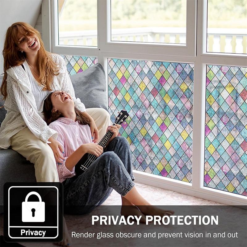 Наклейки для защиты окон, пленка для стекол в ванной, статические наклейки, неклеящаяся тонирующая пленка, декоративная окраска для дома