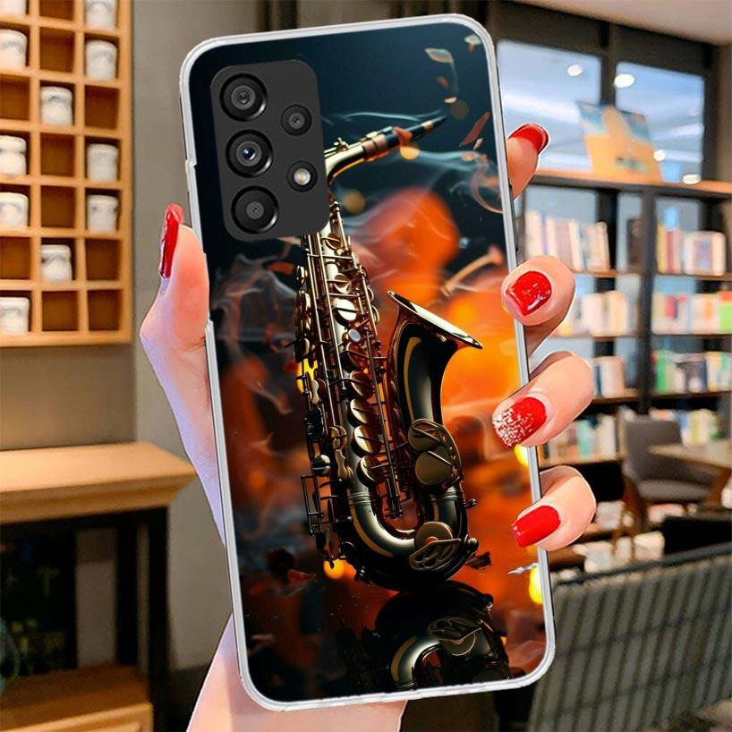 Чехол для телефона Музыкальный инструмент Саксофон Для Samsung Galaxy A17 A37 A57 A16 A26 A36 A56 A15 A25 A35 A55 A14 A24 A34 A54 A13 A23 A33