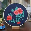DIY Flower Embroidery Kit Floral Patterns Embroidery Set Home Decor Cross Stitch Set  Adults