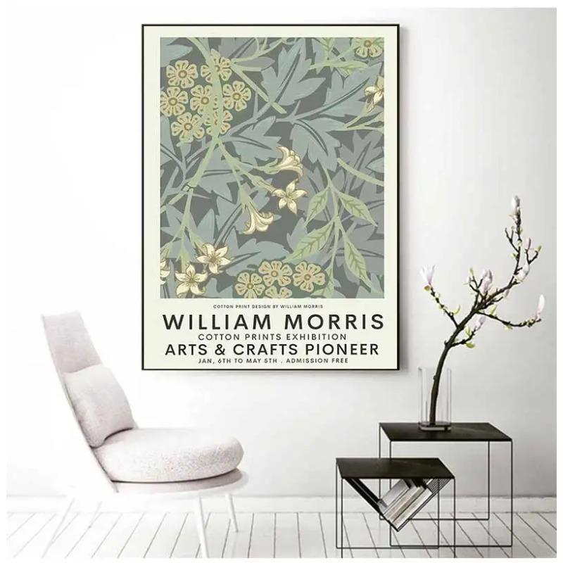 William Morris Museum Exhibition Gallery Wall Art Canvas Painting Nordic Posters And Prints Wall Pictures For Living Room Decor