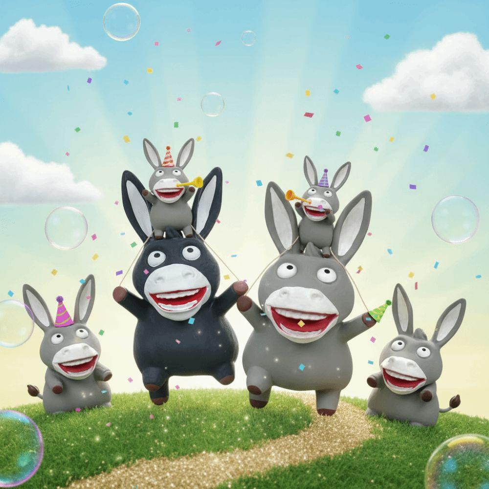 Donkey Stress Relief Toy Indestructible Donkey Shape Squeeze Toy Cartoon Squeeze Toy  For Kids