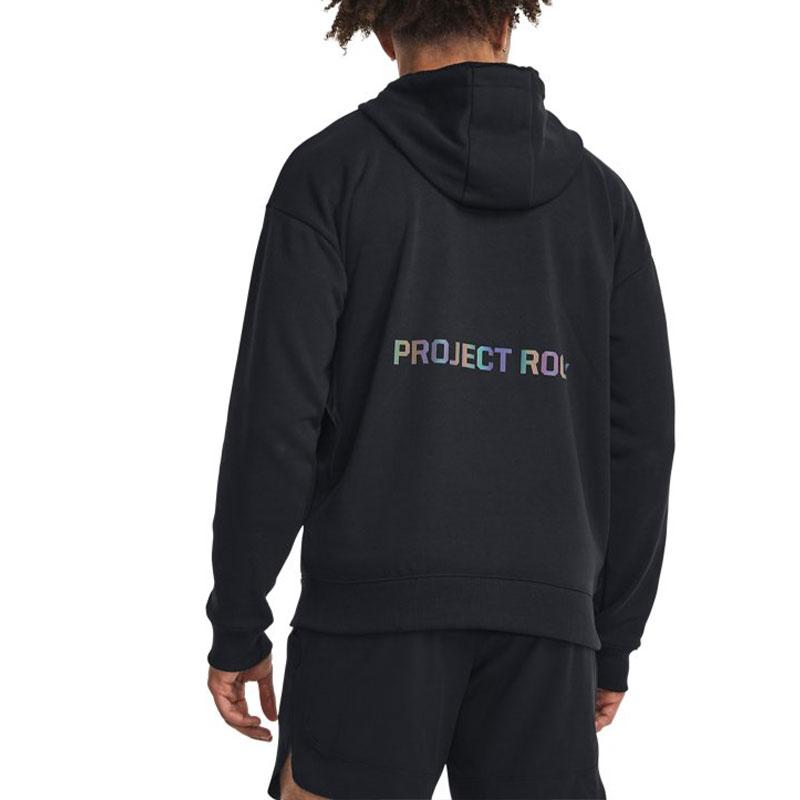 Under Armour Johnson Series Solid Heavyweight Cotton Sports Hoodie Мужские толстовки с капюшоном черного цвета 1380151-001