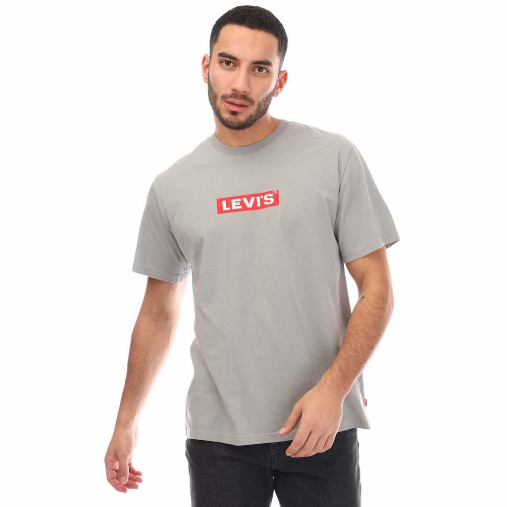 Levis Mens Box Logo Relaxed Fit T-Shirt