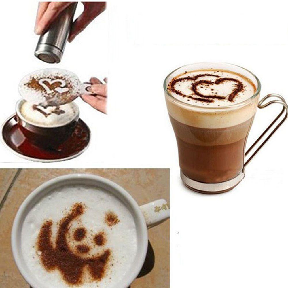 16pcs Funny Mold Latte Cappuccino Foam Tool Decorating Coffee Art Stencils