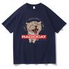 British Rock Band Radiohead Funny Radiocat The Bends Print Tshirt Unisex Women Vintage Gothic Oversized Tshirt Male Meme T Shirts