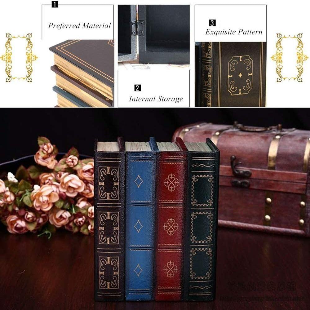 Многоцветный ящик для хранения украшений в форме книги «Спрячь запасной ключ» для дома