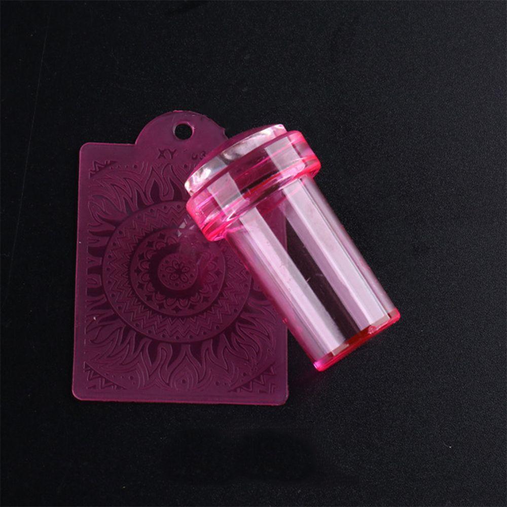 Silicone Stamping Mold DIY Nail Design Jelly Silicone Nail Stamper Scraper Set Transparent