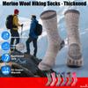 Merino Wool Socks Thick Warm Mid-Calf Socks Non-Slip Anti-Odor Terry Socks for Outdoor Hiking Skiing