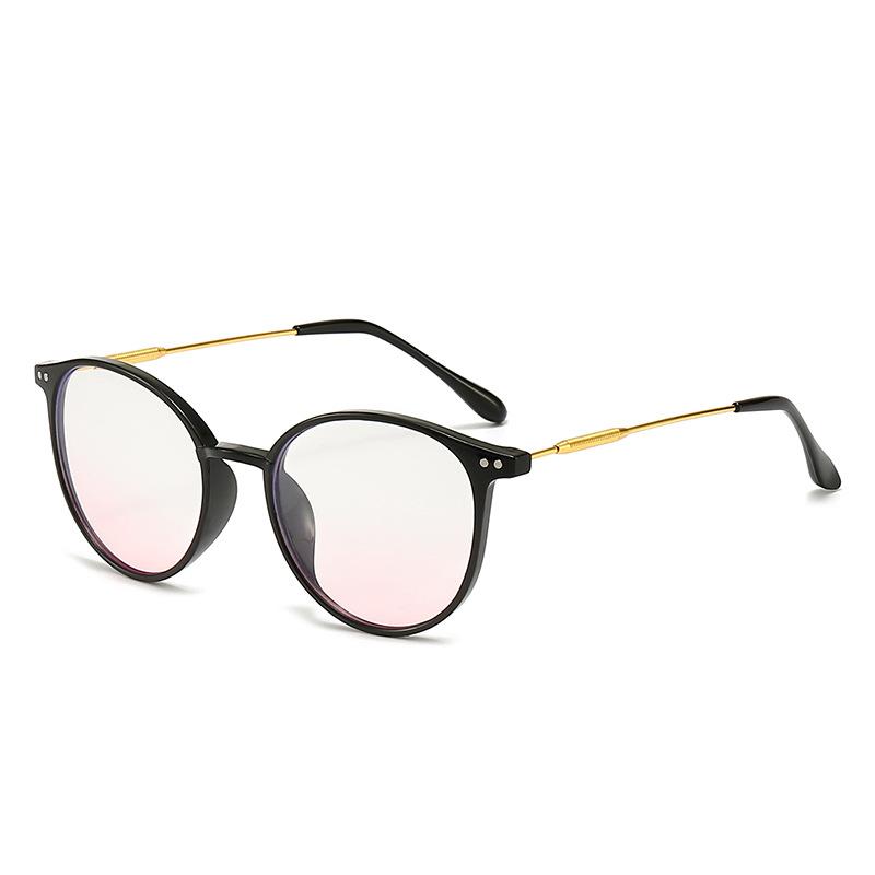 New anti-blue flat glasses ultra-light pure cold brown glasses plain artifact ins style literary flat glasses
