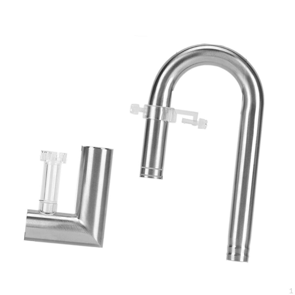 Aquarium Tube Connector for Fish Tank, Water Lily Pipe, Stainless Steel Oil Skimmer, Easy Assembly,