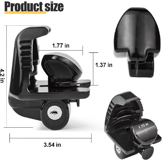 Замок для прицепа с ключами, подходит для сцепных устройств 1-7/8", 2" и 2-5/16", Универсальные аксессуары для лодок, транспортных средств, прицепов и автодомов, Прочная сталь