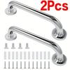 1/2Pcs 30Cm Stainless Steel Bathroom Tub Toilet Wall Grip Handle Handrail Grab Bar Shower Safety Support Handle Towel Rack