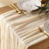 90x180/300cm Gauze Tablecloth Rustic Country Cheesecloth Table Setting  Dinning Decor