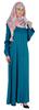 Bimba Islamic Clothes For Women Long Dress With Printed Hijab Scarf Rayon Abaya Maxi Front Button Muslim