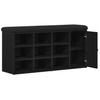Storage Bench in Black Oak Look 102 x 32 x 50 cm
