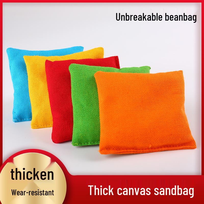 Детские холщовые мешочки для метания песка - Утолщенные Маленькие и Большие Квадратные для школьных тренировок