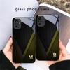 Элегантные буквы 'S M R' Для Redmi Note 14 Pro+ 13 Pro 8 9 9S 12S 10 Pro 11 12 13C 14C A3 12 13 K60 Ultra Черный Стеклянный Чехол для Телефона