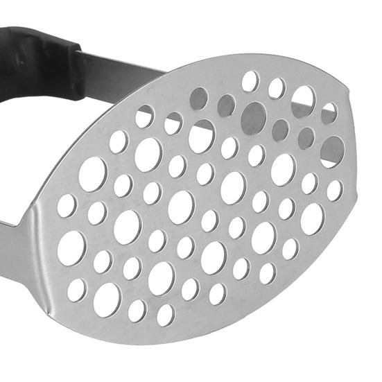 Potato Masher with Ergonomic Handle Food Grade Portable Hand-held Vegetable Fruit Smasher Stainless-Steel Kitchen Tool